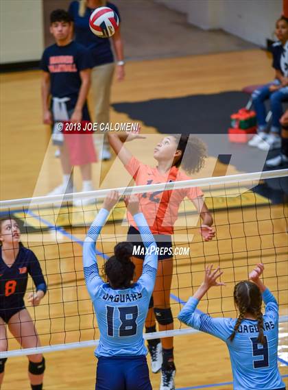 Thumbnail 1 in Brandeis vs Johnson (NEISD Volleyball Tournament) photogallery.