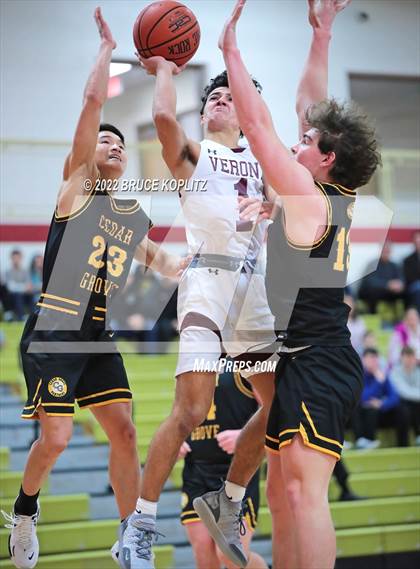 Thumbnail 1 in Cedar Grove vs Verona (Holiday Tournament) photogallery.