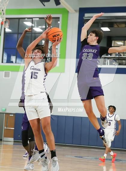 Thumbnail 2 in Calvary Day vs First Baptist School (Lowcountry Roundball Classic) photogallery.