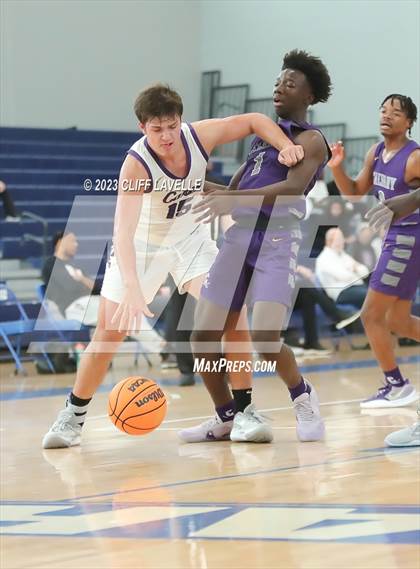 Thumbnail 3 in Calvary Day vs First Baptist School (Lowcountry Roundball Classic) photogallery.
