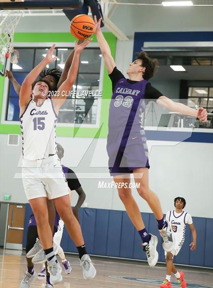 Thumbnail 3 in Calvary Day vs First Baptist School (Lowcountry Roundball Classic) photogallery.