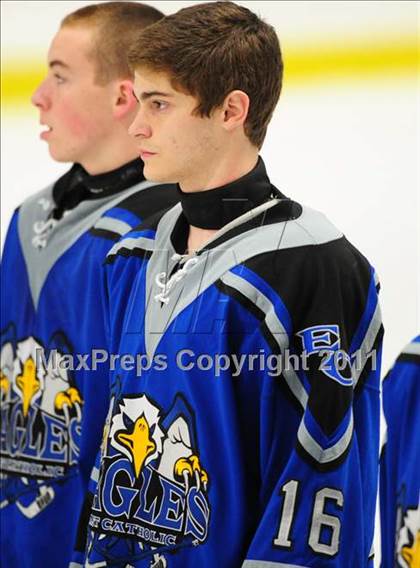 Thumbnail 2 in East Catholic vs. Wilton (CIAC Division 2 Quarterfinal) photogallery.