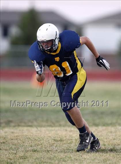 Thumbnail 1 in Round Rock Westwood Freshman Orange @ Stony Point Freshman Blue photogallery.