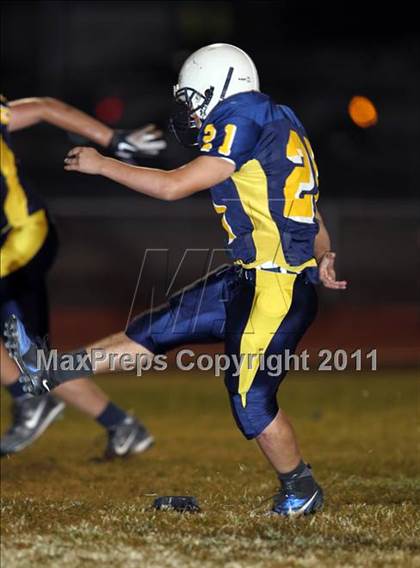 Thumbnail 1 in Round Rock Westwood Freshman Orange @ Stony Point Freshman Blue photogallery.
