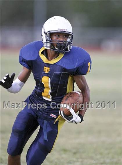Thumbnail 3 in Round Rock Westwood Freshman Orange @ Stony Point Freshman Blue photogallery.