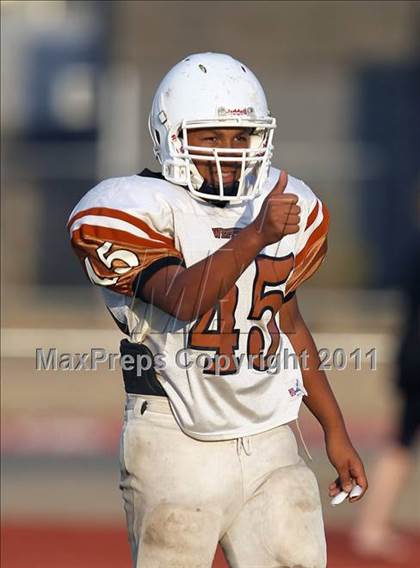 Thumbnail 3 in Round Rock Westwood Freshman Orange @ Stony Point Freshman Blue photogallery.