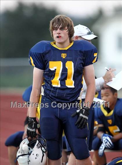 Thumbnail 1 in Round Rock Westwood Freshman Orange @ Stony Point Freshman Blue photogallery.