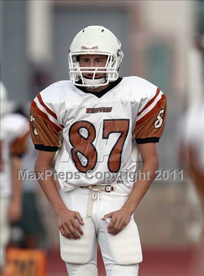 Thumbnail 1 in Round Rock Westwood Freshman Orange @ Stony Point Freshman Blue photogallery.