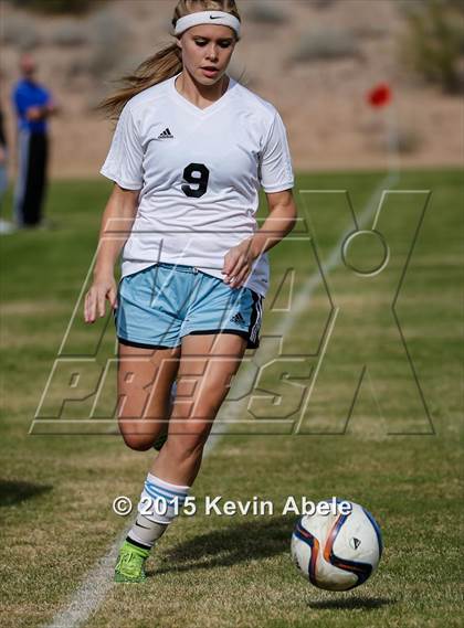 Thumbnail 2 in Estrella Foothills vs Valley Christian (PCDS Girls Soccer Desert Classic) photogallery.