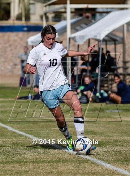 Thumbnail 1 in Estrella Foothills vs Valley Christian (PCDS Girls Soccer Desert Classic) photogallery.