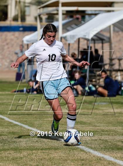Thumbnail 2 in Estrella Foothills vs Valley Christian (PCDS Girls Soccer Desert Classic) photogallery.