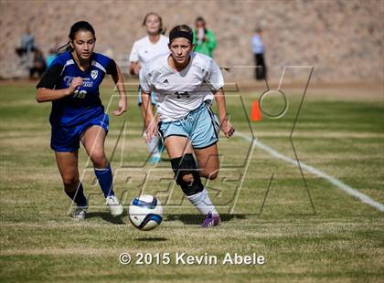 Thumbnail 2 in Estrella Foothills vs Valley Christian (PCDS Girls Soccer Desert Classic) photogallery.