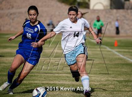 Thumbnail 2 in Estrella Foothills vs Valley Christian (PCDS Girls Soccer Desert Classic) photogallery.