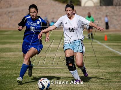 Thumbnail 1 in Estrella Foothills vs Valley Christian (PCDS Girls Soccer Desert Classic) photogallery.