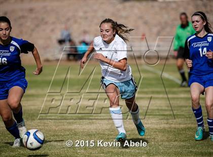 Thumbnail 2 in Estrella Foothills vs Valley Christian (PCDS Girls Soccer Desert Classic) photogallery.