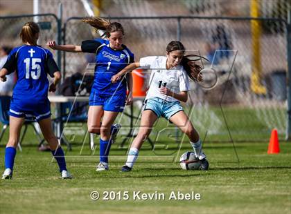 Thumbnail 2 in Estrella Foothills vs Valley Christian (PCDS Girls Soccer Desert Classic) photogallery.
