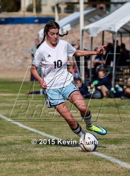 Thumbnail 3 in Estrella Foothills vs Valley Christian (PCDS Girls Soccer Desert Classic) photogallery.