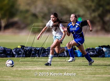 Thumbnail 3 in Estrella Foothills vs Valley Christian (PCDS Girls Soccer Desert Classic) photogallery.
