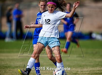 Thumbnail 1 in Estrella Foothills vs Valley Christian (PCDS Girls Soccer Desert Classic) photogallery.