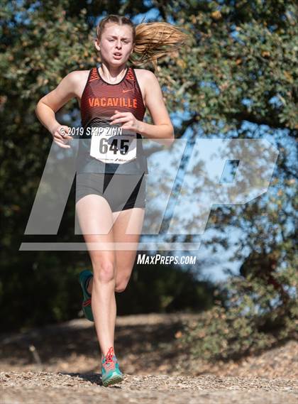 Thumbnail 2 in CIF Sac-Joaquin Section Cross Country Championships (D2 Girls) photogallery.