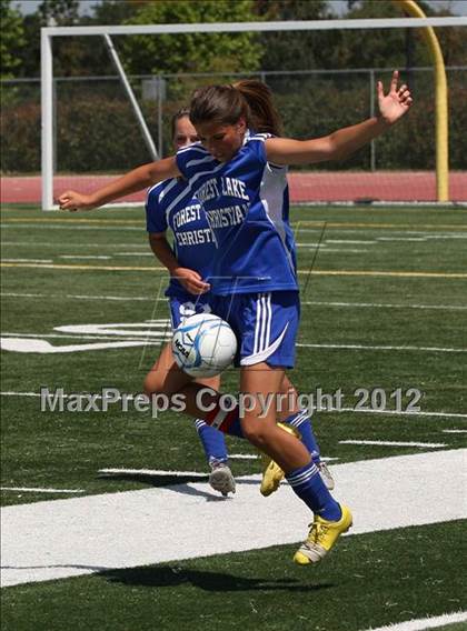 Thumbnail 2 in Forest Lake Christian vs. Bradshaw Christian (CIF SJS D6 Final) photogallery.