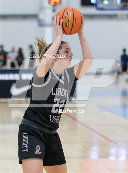 Thumbnail 1 in Coeur d'Alene vs. Liberty  (Nike Tournament of Champions) photogallery.