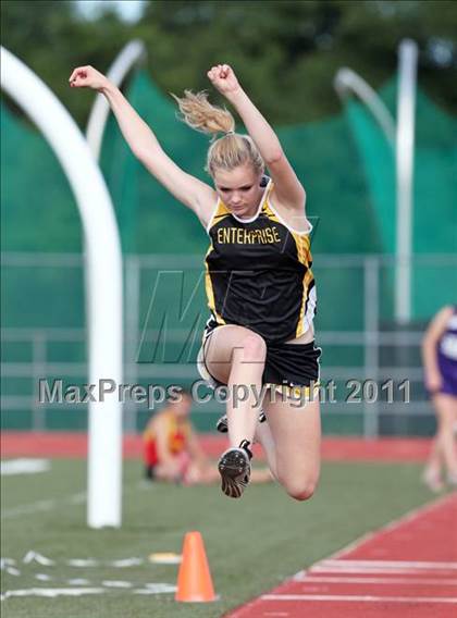 Thumbnail 3 in CIF NS Masters D1 Track & Field Championships (Girls Triple Jump) photogallery.