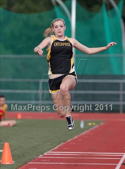 Thumbnail 1 in CIF NS Masters D1 Track & Field Championships (Girls Triple Jump) photogallery.