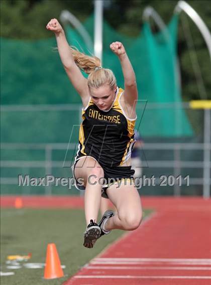 Thumbnail 3 in CIF NS Masters D1 Track & Field Championships (Girls Triple Jump) photogallery.
