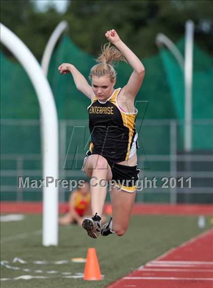 Thumbnail 3 in CIF NS Masters D1 Track & Field Championships (Girls Triple Jump) photogallery.