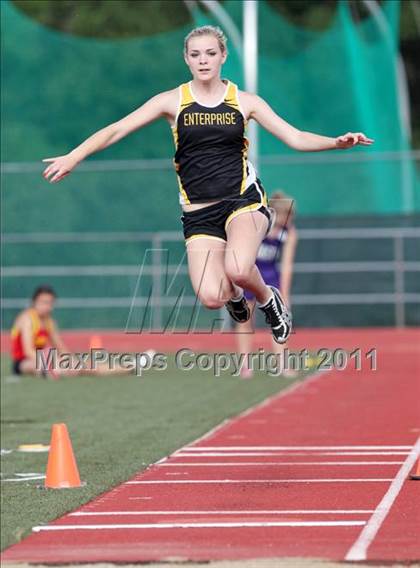 Thumbnail 1 in CIF NS Masters D1 Track & Field Championships (Girls Triple Jump) photogallery.
