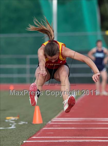Thumbnail 2 in CIF NS Masters D1 Track & Field Championships (Girls Triple Jump) photogallery.