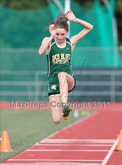 Thumbnail 3 in CIF NS Masters D1 Track & Field Championships (Girls Triple Jump) photogallery.