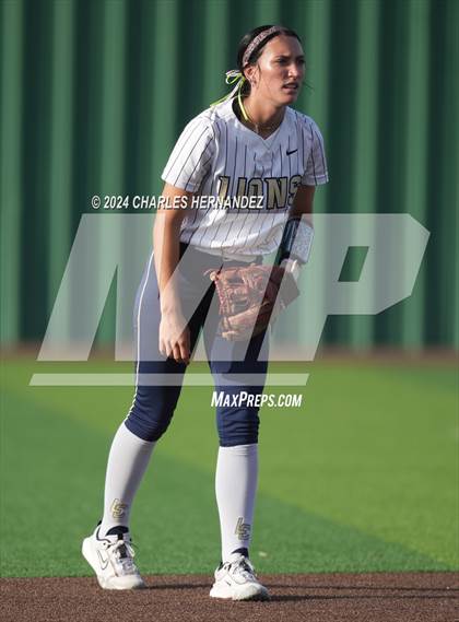 Thumbnail 2 in Lake Creek vs. A&M Consolidated (UIL Softball 5A Region III Quarterfinal) photogallery.