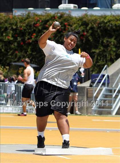 Thumbnail 3 in CIF NCS Masters Track & Field Championships (Girls Shot Put) photogallery.