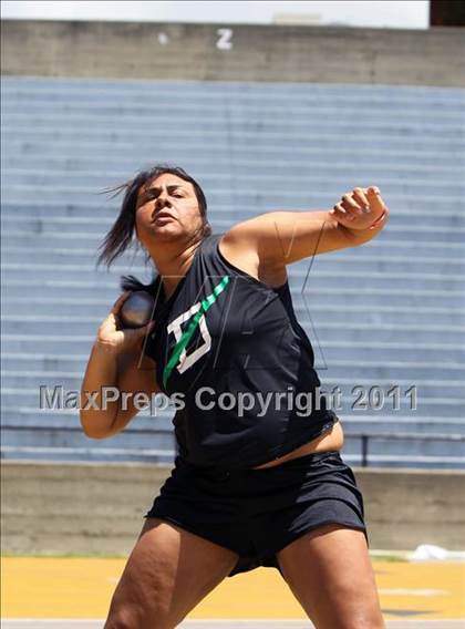 Thumbnail 3 in CIF NCS Masters Track & Field Championships (Girls Shot Put) photogallery.