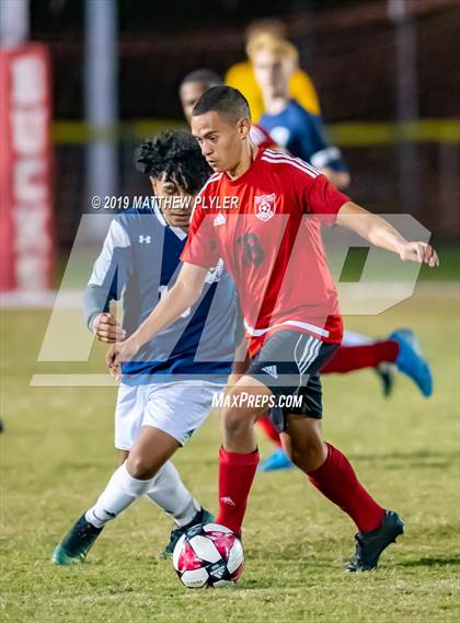 Thumbnail 1 in East Mecklenburg vs Hoke County (NCHSAA 4A First Round Playoff) photogallery.
