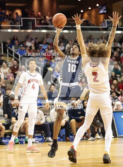 Thumbnail 1 in Lloyd Memorial vs Newport (2023 9th Region Boys Basketball Tournament) photogallery.