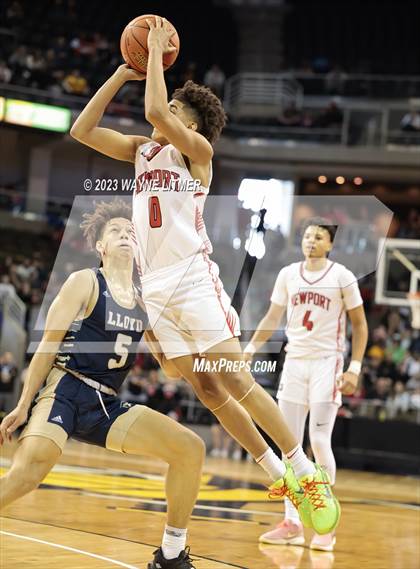 Thumbnail 1 in Lloyd Memorial vs Newport (2023 9th Region Boys Basketball Tournament) photogallery.