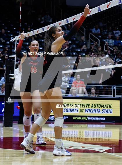 Thumbnail 3 in Cedar Park vs. Argyle (UIL 5A D1 Volleyball Final) photogallery.