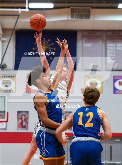 Thumbnail 1 in Monrovia vs. Crawfordsville (IHSAA 3A Sectional First Round) photogallery.
