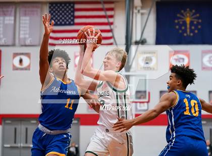 Thumbnail 1 in Monrovia vs. Crawfordsville (IHSAA 3A Sectional First Round) photogallery.