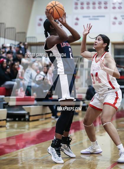 Thumbnail 3 in Leuzinger vs Burroughs (West Coast Holiday Tournament) photogallery.