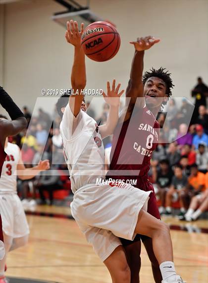 Thumbnail 2 in Santa Fe Catholic vs Carrollwood Day (Sun Bash Tournament) photogallery.