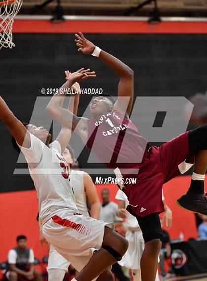 Thumbnail 2 in Santa Fe Catholic vs Carrollwood Day (Sun Bash Tournament) photogallery.