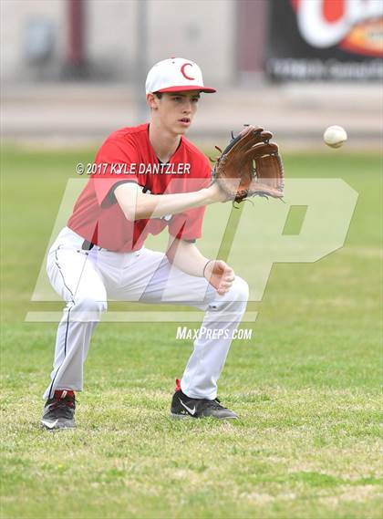 Thumbnail 1 in CHANT HomeSchool vs McKinney Christian Academy (Dallas Lutheran Wood Bat Tournament) photogallery.