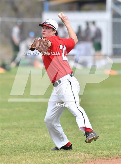 Thumbnail 1 in CHANT HomeSchool vs McKinney Christian Academy (Dallas Lutheran Wood Bat Tournament) photogallery.