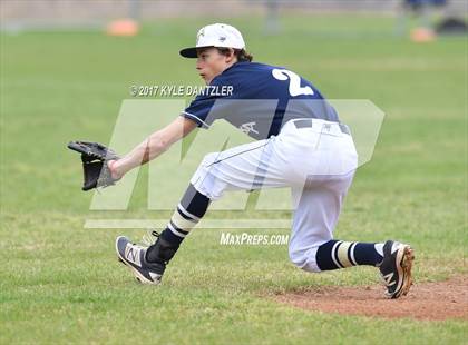Thumbnail 2 in CHANT HomeSchool vs McKinney Christian Academy (Dallas Lutheran Wood Bat Tournament) photogallery.