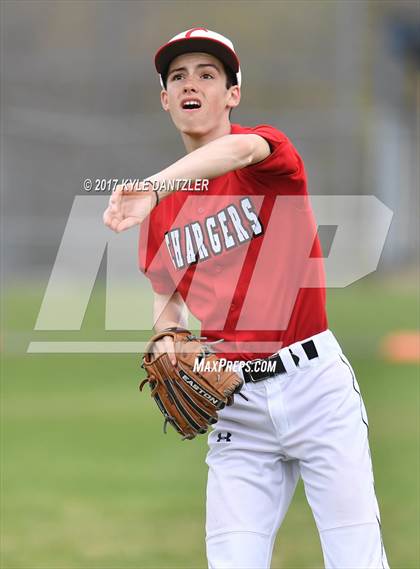 Thumbnail 2 in CHANT HomeSchool vs McKinney Christian Academy (Dallas Lutheran Wood Bat Tournament) photogallery.