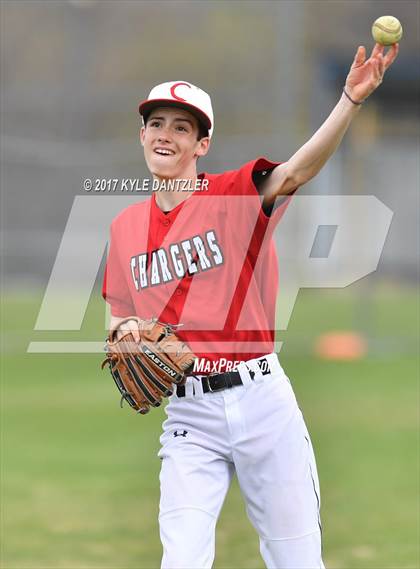 Thumbnail 1 in CHANT HomeSchool vs McKinney Christian Academy (Dallas Lutheran Wood Bat Tournament) photogallery.
